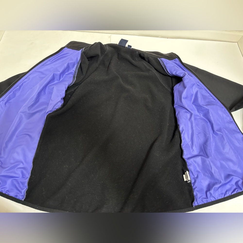 Fila Sport lightweight jacket black purple neon green size medium M quilted 90s - Picture 9 of 14